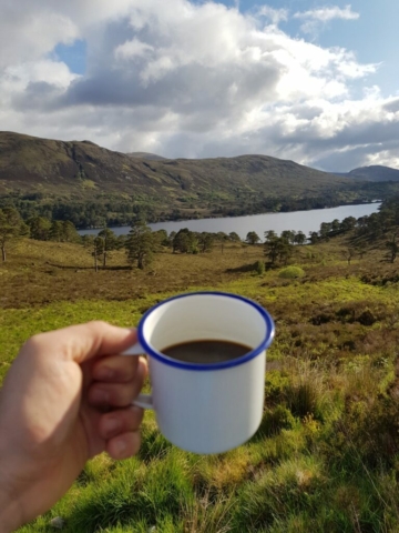 Goed begin met een kop koffie koffie in de ochtend