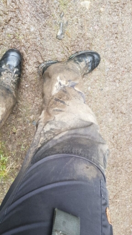 Modder begon langzaam te drogen