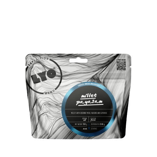 LYO Food Gierst Payasam met kokosmelk, rozijnen en amandelen