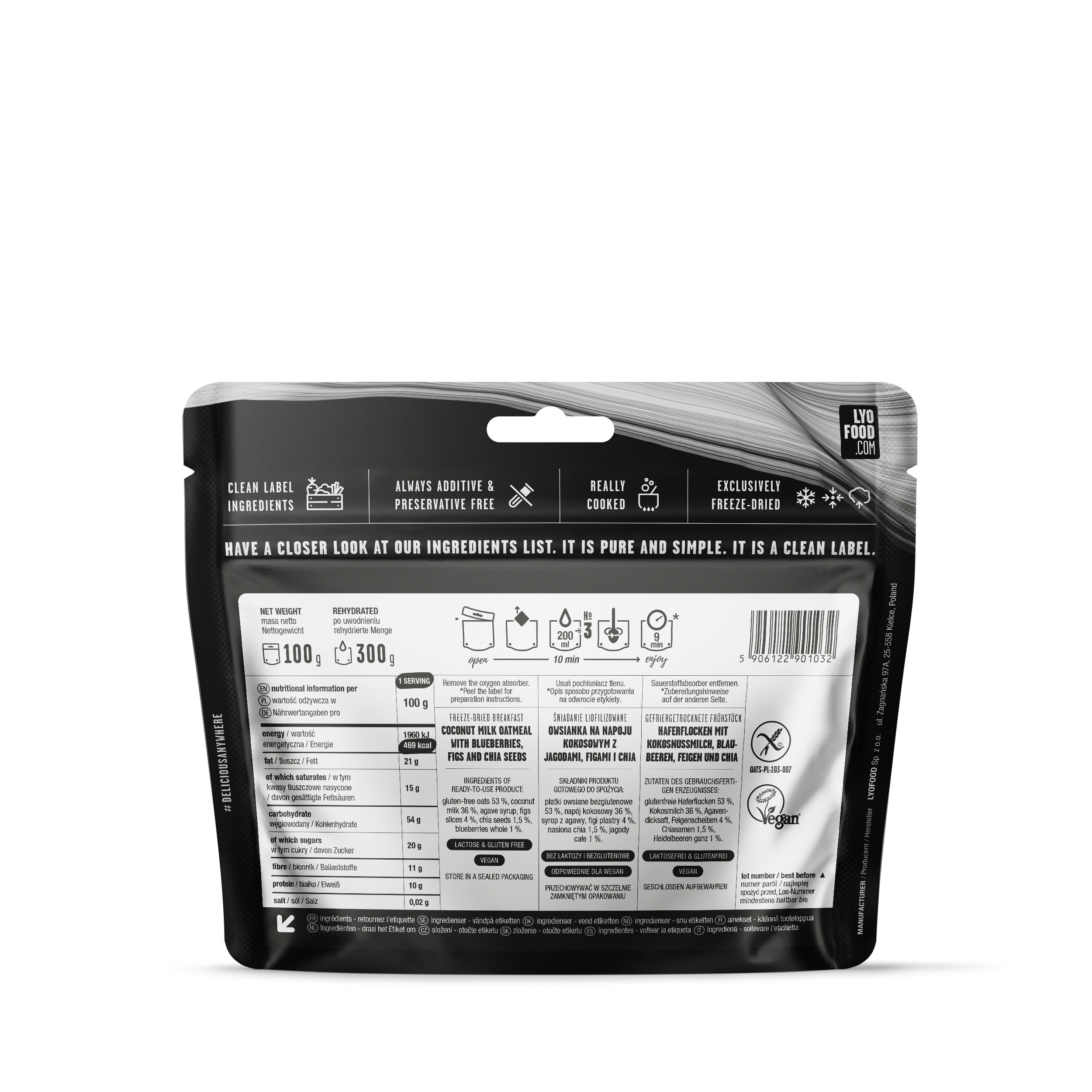 LYO Food Gierst Payasam met kokosmelk, rozijnen en amandelen - Afbeelding 2